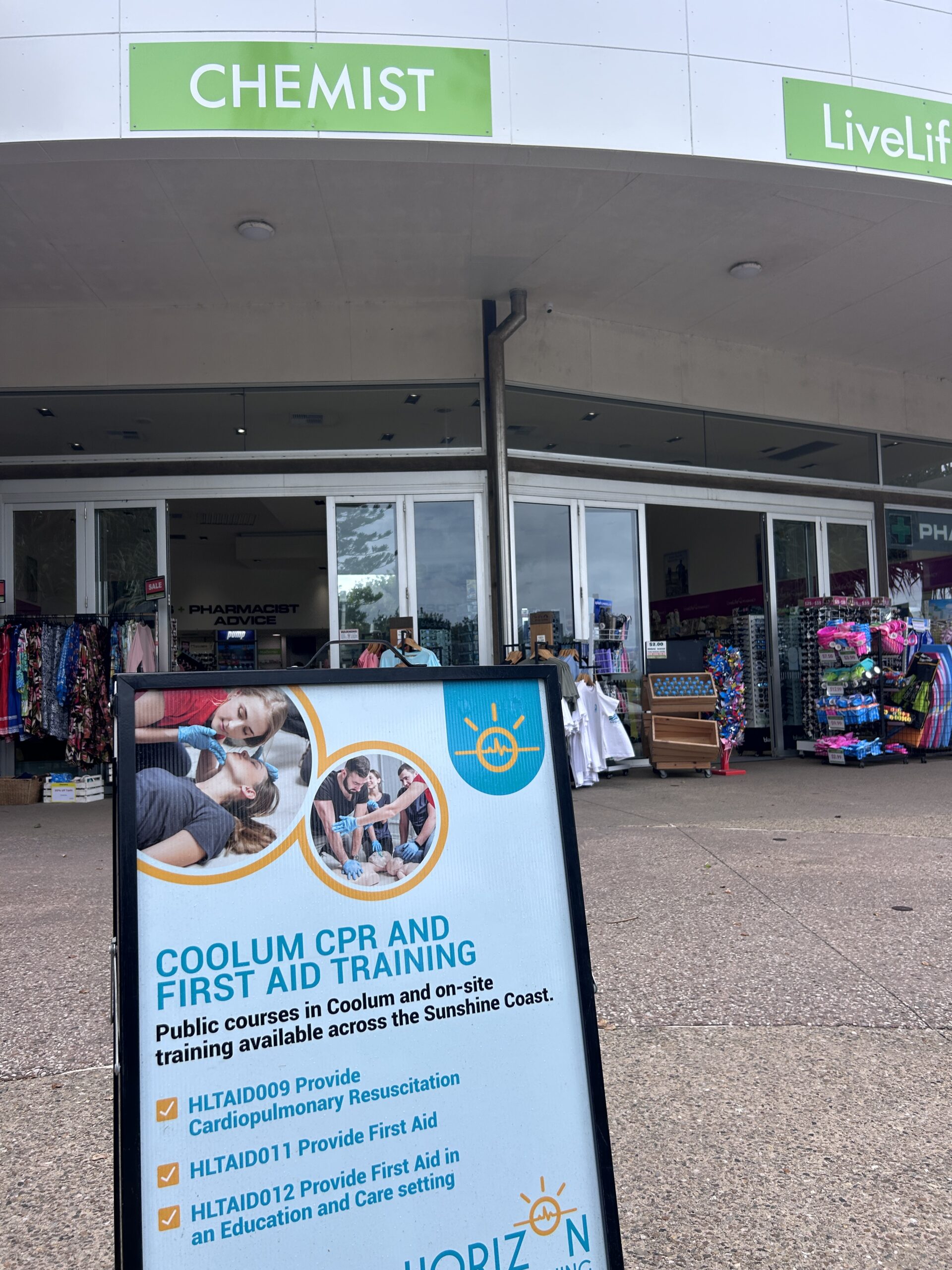 onsite CPR and first aid training sunshine coast